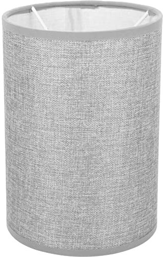 Warmhm Lampenschirm Leinen Lampenschirm Für Tischlampe Stoff Ersatzschirm Lampenschirme Pendelleuchte Stoffschirm Nachtlicht Lampenabdeckung für Wandlampe Pendelleuchte Tischleuchte Grau