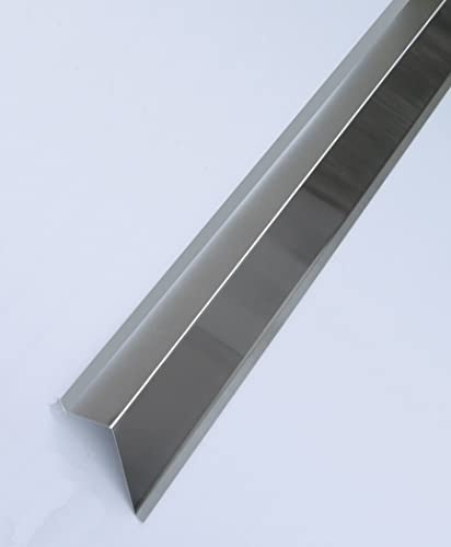 EXCOLO Dach-Abschluss-Blech Giebelblech Dachrandblech Ortblech 60x110 Ortgangblech Ortgangwinkel 2 m lang Winkel Dach Kantblech Alu natur blank silber lackierbar (Schrägdach 60 x 110 mm)