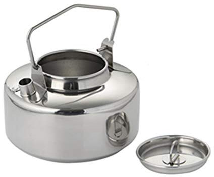 NEWCES Ultralight Outdoors 304 Edelstahl Wasserkocher Tragbares Camping-Kochgeschirr-Set for Kochen Rucksackreisen Picknick Angeln Töpfe und Pfannen