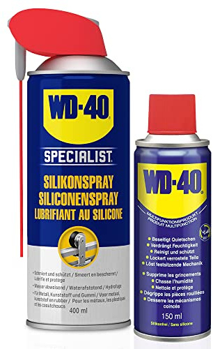 WD-40 SPECIALIST Silikon SET besteht aus 1x SPECIALIST Silikonspray 400ml 1x Multifunktionsprodukt 150 ml