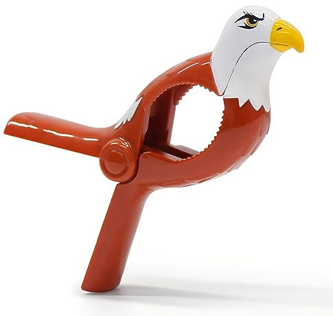 Coideal Beach Towel Clips Plastic, 6 Pcs Large Clothes Pegs Pins Strong Pool Chair Towel Clamps for Sunbed Lounger Cruise (Brown)