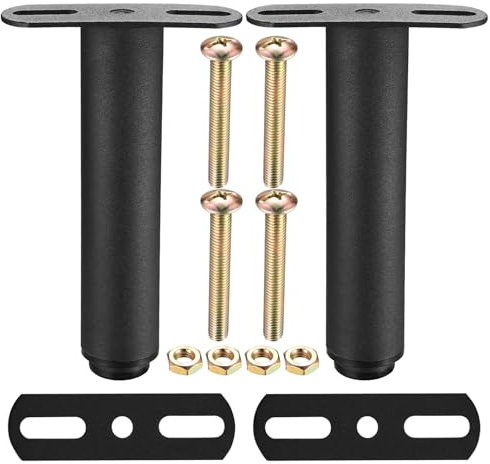 Piedini Regolabili per Letto 18-33cm,Gambe per Tavolo, Piedi per Mobili, Supporti Metallici in Forma T per Mobili, Piede per Supporto A Doghe, Piedini Regolabili per Mobili, Divano, Letto, Armadio