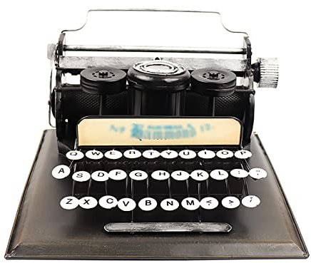 Retro-Vintage-Nostalgie-Textverarbeitungsgerät, Vintage-Schreibmaschinen-Kunsthandwerk, handgefertigtes klassisches Schreibmaschinen-Dekor mit voller künstlerischer Atmosphäre, für Wohnzimmer, TV