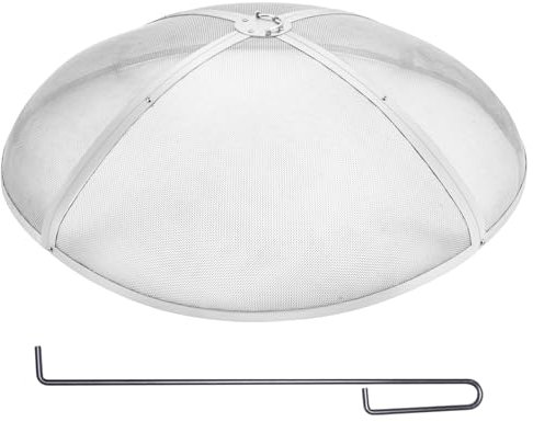 VEVOR Funkenfang für Feuerschalen Ø 1016 mm Feuerstellengitter Funkenschutz Edelstahl Funkenhaube 2-mm-Maschenlöcher Feuerschale Funkenschutzhaube Ideal für Feuerstellen Feuerschalen und Kaminen