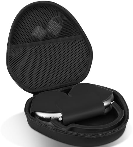 Lebakort Hard Case Compatible with Apple AirPods Max Wireless Over-Ear Headphones (Black Case)