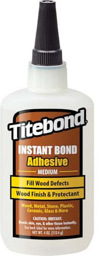 Titebond 6212 Instant Bond Medium Sekundenkleber 113,4g 118ml Wood Glue | Mittelviskoser Holzkleber für Drechseln & Werkstatt | Schlagfest, überstreichbar & schnellhärtend | Profi-Qualität