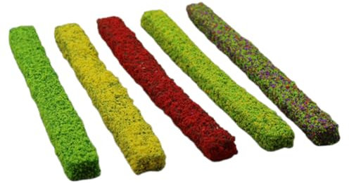 Reccisokz 5 pièces Herbe miniature pour maquette Touffes de Fleurs d'herbe Bricolage Miniature Groupe de Auto-adhésif Groupes de Végétation d'herbe pour Décoration de Micro Paysage