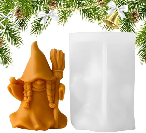 Gnome Silicone Mold,Dwarf Candle Soap Mold - Craft Supplies, Candle Making Moulds, Resin Crafts Molds for Home Decor, Garden Statues