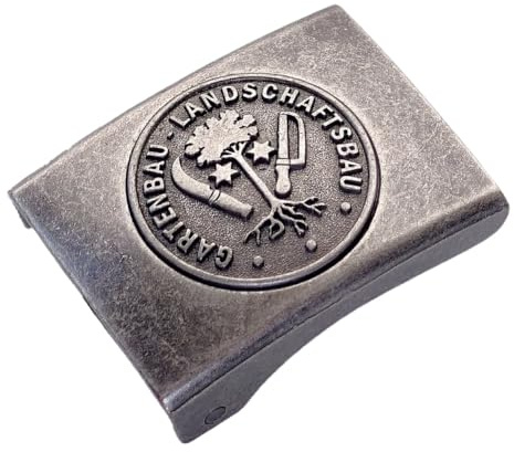 GravurManufakturBerlin Koppelschnalle Gartenbau Landschaftsbau Handwerk Zunftzeichen Meister, Meisterschüler, Geselle, Lehrling, Alt-Meister Koppelschloss