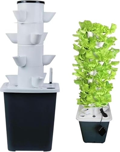 LYJYUJIE Gartenhydroponische Kultivierung, 15/20/25/30 Kapseln, Hydroponik -Turm, Apartment -Kultivierungs -Kit, Aquaponic Plantation Mit Feuchtigkeitsspendender Pumpe ~//
