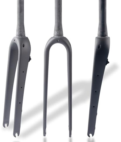 HZXQCVB 700C Starre Gabel Aus Kohlefaser 1-1/8'' Gerades/konisches Rohr Schnellspanner 9 X100mm Scheibenbremse Gravel Rennrad Gabel(Matt Black,Tapered)