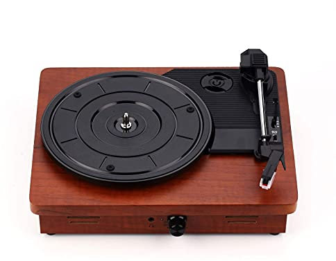 CAFIEDR Tourne-disques rétro, Tourne-Disque Vinyle Portable Classique Gramophone Tourne-Disque Vinyle phonographe Antique Phono Simple