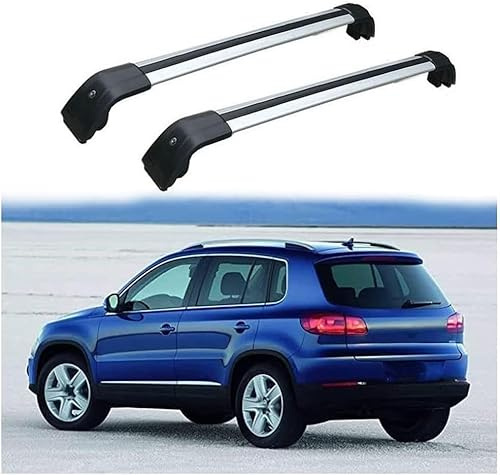 ZHAODG Barre Portapacchi per Auto, per VW Tiguan 2007 2008 2009 2010-2015 Barre PORTATUTTO, portabiciclette, Barre trasversali da Tetto,Bagagli Trasporto Rack, Auto Accessori