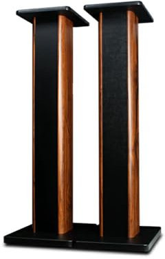 Paire de supports d'enceintes en bois pour home cinéma, HiFi, bibliothèque, boîte et haut-parleurs satellite, grain de bois amélioré, idéal pour home cinéma
