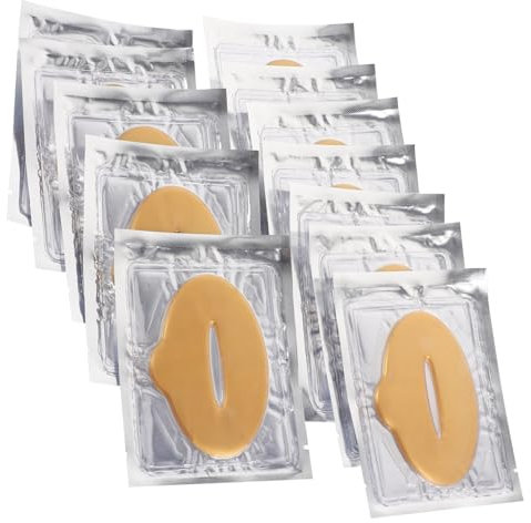 TOVINANNA 25 Stück Kollagen Lippenpads Gel Lippenmaske Gegen Trockenheit Feuchtigkeitsspendend Lippenpflege Für Frauen Erwachsene Natürliche Inhaltsstoffe Anti Rissige Lippen Geschenkidee