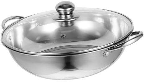 CONGARTENO Stainless Steel Thicken Hotpot Pot Lid Soup Pot for Home Kitchen Easy to Clean for Family Gatherings