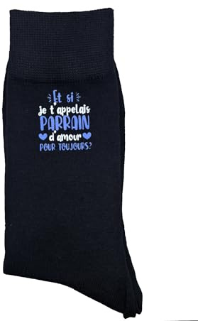 Groovy crea Chaussettes parrain annonce - futur parrain - cadeau parrain personnalisé - demande parrain - parrain marraine demande - Idée cadeau naissance bapteme parrain
