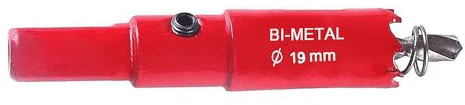 19mm Bimetall lochsäge, M42 HSS Lochschneider Rot Lochöffner-Bohrer für Holz Aluminium Trockenbau Rohr Kunststoff