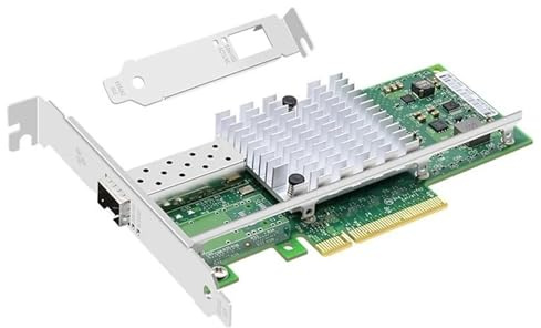 NOZLIHMH Carte réseau Ethernet 10 Gigabit X520-SR1/SR2, Adaptateur réseau à Port SFP+ Simple/Double(1 PCS X520-SR1)