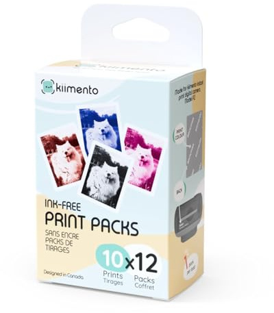 Kiimento Print Pack pour appareil photo à impression instantanée P2, lot économique de 120 impressions, cartes thermiques sans encre, 78 × 56 mm vertical, sans BPA et BPS, styles mixtes : intemporel