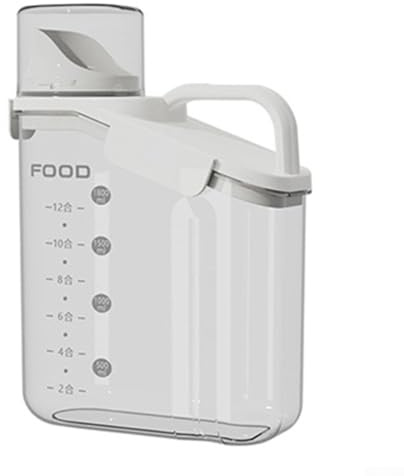 Niceminiwall Poubelle d'alimentation pour chien 2 000 ml – Boîte de stockage alimentaire à double fermeture avec poignée de transport et tasse à mesurer, hermétique pour aliments pour animaux