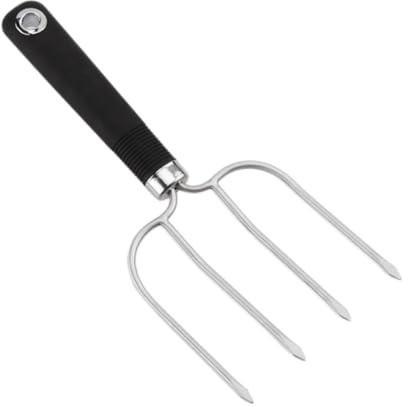 BESPORTBLE Fourchettes à Dinde en Acier Inoxydable 4 Dents Renforcées Lot de 2 Fourchettes à Rôtir Robustes pour Barbecue Ustensiles Cuisine pour Saisir et Découper Viande Outils