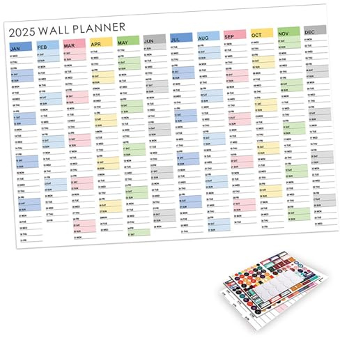 Calendario 2025 Pianificatore Settimanale Annuale 2025 Organizzatori Orari Scolastici Da Parete Per Studenti