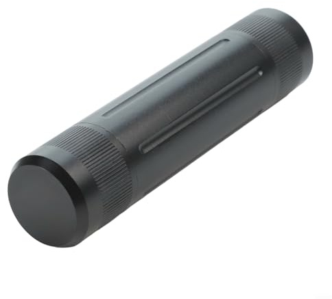 Contenitore per pillole impermeabile per medicine e piccoli oggetti, contenitore per capsule a camera singola con grado IPX7, in lega di alluminio, per campeggio, escursionismo, viaggi, 120 mm x 24 mm