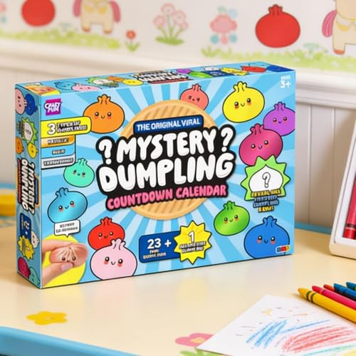 Dumpling Advent Calendar - Dumpling Squishys Set Countdown Calendar, Squishys Bun Bao Bun Mysterys Advent Countdown Calendars, 24 Random Dumplings Anxietys Relief Fidget