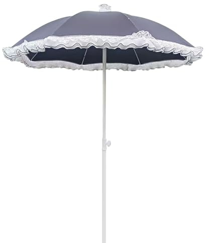 HCBUTAE Ombrellone da Esterno Grande con Nappe, ombrellone da Patio for Bar con terrazza in Giardino, ombrellone da Spiaggia Leggero, Uso ricreativo all'aperto, Portatile(Black)