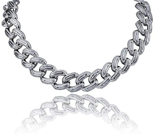 Nuevo collar de tiras - Chapado en oro y plata para hombres y mujeres