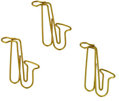 Büroklammern Saxofon gold - Schönes Geschenk für Musiker
