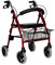 Leichtgewichtrollator LR 56 I Rollator mit Sitzfläche inklusive Einkaufskorb & Gehstockhalter mit neuester Falttechnick & Höhenverstellung (56 cm Rot)