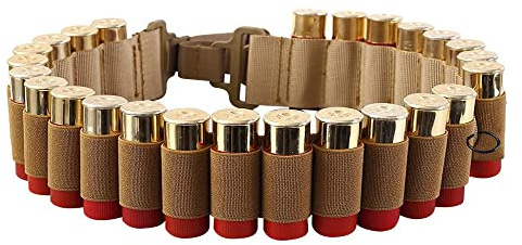 ACEXIER táctico 25 Rondas 12/20 Calibre Escopeta munición cinturón Shell Soporte Bandolier cinturón Militar Caza Pistola 12/20 GA Bala Cartucho cinturón