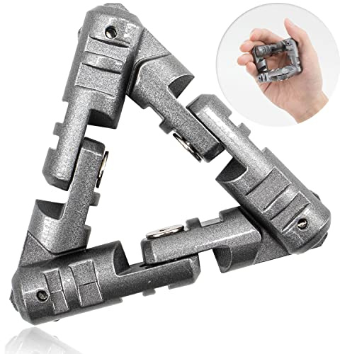 Zolunu Infinite Flip Fidget Toys, Metall Dreiecke Sensory Hand Fidget Spielzeug für Erwachsene Kinder Angst Stress Relief Spielzeug