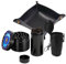Herb Grinder - Set di macinaspezie Spespo in lega di zinco, 4 pezzi, 2,0 pollici, motivo a costellazioni con mini posacenere e vetro sigillato e vassoio arrotolabile in pelle