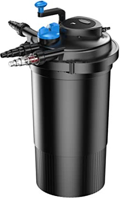 AquaForte Filtro a pressione GPF-15000 (18 Watt), potenza 18 Watt, tensione 230 V, frequenza 50 Hz, ingresso/uscita 19/25/32/40 mm, portata consigliata 10.000 l/h, adatto per laghetti decorativi fino