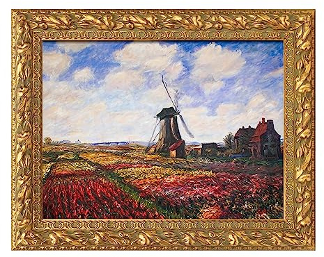 FOLKOR Wood Frame for 16x20 Canvas Paintings, Gold Antique Ornate Picture Frame for Oil Painting Art Prints, Landscape Portrait Wall Decor (Empty, No Backboard)