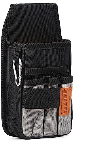 VIDAR TOOLS Kleine Werkzeugtasche mit Gürtelclip, Werkzeugtasche. Werkzeuggürteltaschen, Elektriker-Werkzeugtasche. Mini-Organizer-Tasche für Werkzeuggürtel, 5 Taschen und robuster