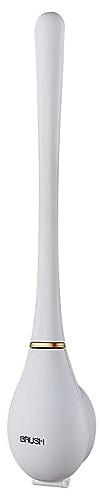 AVZYARDY Brosse WC Silicone,Balai Toilette WC et Support,Brosse WC Suspendu,Brosse Toilettes WC à Long Manche,Balayette WC vec Poils Silicone pour Un Nettoyage en Profondeur