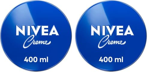 NIVEA Creme (400ml), Moisturising and Intensive Protective Care as a Skin Cream, Face Cream, or All-Purpose Body Cream for the Whole Family (Pack of 2)