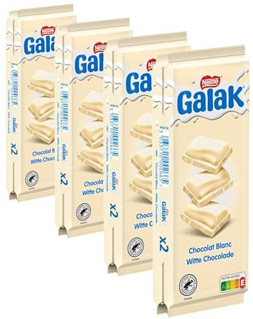 Galak - Tablette Chocolat Blanc - 2x100g - Lot de 8