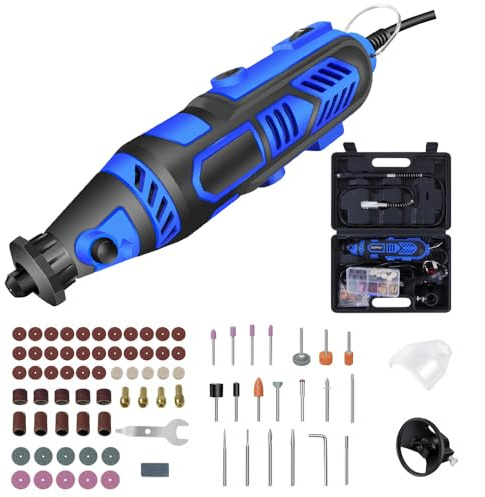 80PCS Rotary Multi Tool Set 32000 RPM DREMEL Compatible Rotary Multi Tool with Accessories MINI Drill Hobby +CASE