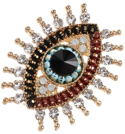SOIMISS Broche Doree Femme Œil Broche 3 Pièces Décor Bijoux De Mariée Ornement Vintage Mauvais Œil Vêtements Araignée Épingle Hommes Accessoire De Manteau Écharpe Alliage