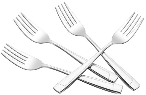 Hespama Lot de 8 grandes fourchettes de service en acier inoxydable