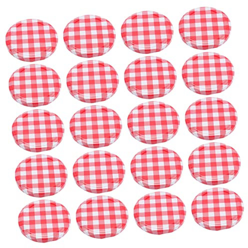 ASAKKURA Glass Jar Lids Jar Caps Set 40pcs Screw-on Metal Covers Canning Storage Accessories Suitable for Food Preservation and Home Use
