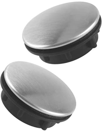 Uonlytech 2pcs Kitchen Sink Hole Covers Faucet Hole Cover Stainless Steel Plug for Sink Strainer