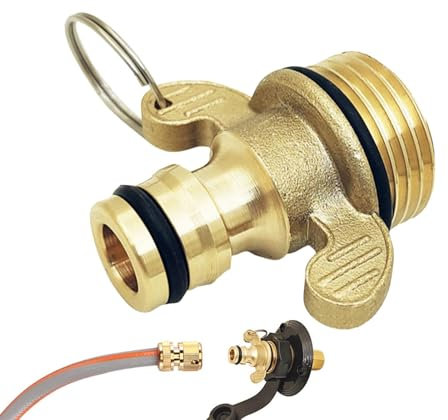 Connettore per tubo 'acqua per, adattatore per accoppiamento a doppio orecchio in rame, parti di ricambio per tubi 'acqua da 12,7 x 10,2 x 6,3 cm, connessione rapida in ottone, raccordi