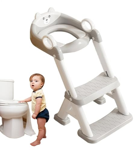 Kleinkindsitz für Toilette, Toilettentraining für Kleinkind 2-in-1 Training | Faltbare Kindertrainer Nicht-Schlupf-Babywerkzeuge mit Spritzschutz für Badezimm