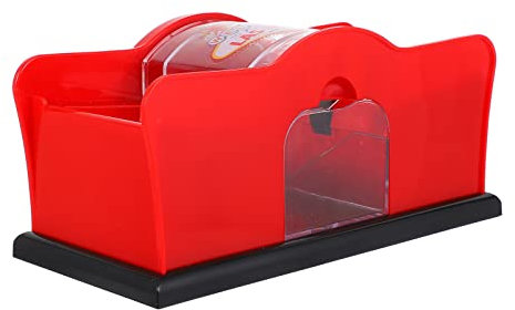 ibasenice Manueller Poker Kartenmischer Mit Kurbel Kompatibel Für Standardspielkarten Roter Kartenmischmaschine Für Zuhause Party Reisen Und Senioren